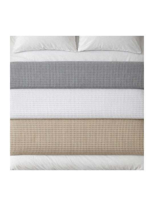 Adam Home Κουβέρτα Πικέ Υπέρδιπλη 225x240εκ. Grey
