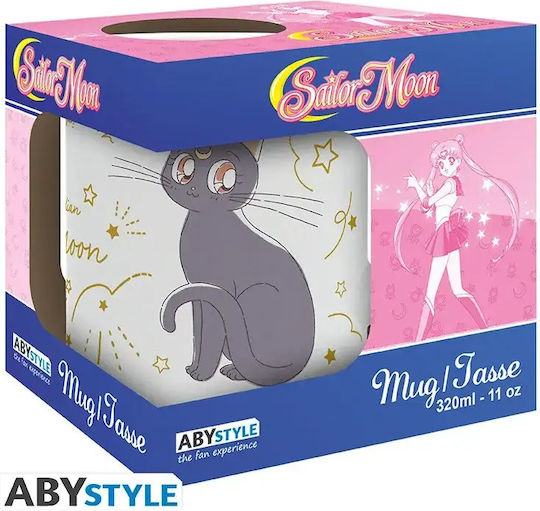 Luna & Artemis Katzen Keramiktasse Schwarze 320ml