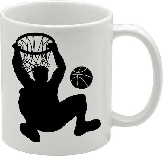 Weiße Basketball Tasse