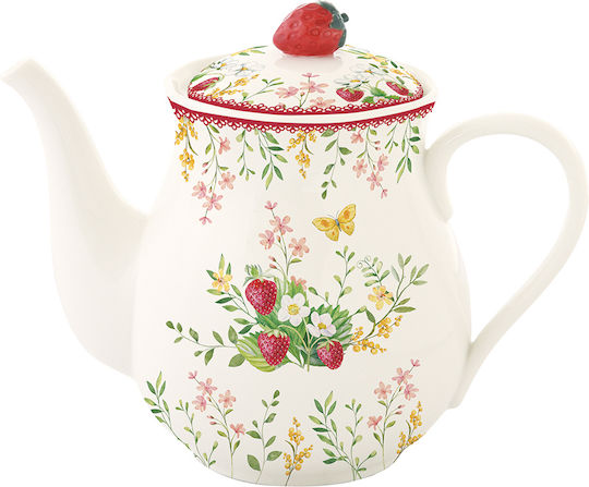 Easy-Life Jardin Des Fraises Чайник от порцелан 900ml Easy-Life Jardin Des Fraises Чайник от порцелан 900ml