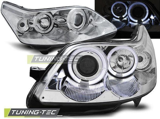 Car Bulbs Angel Eyes Front Citroen C4 2004-2010 Chrome 2 Pieces Lpci09