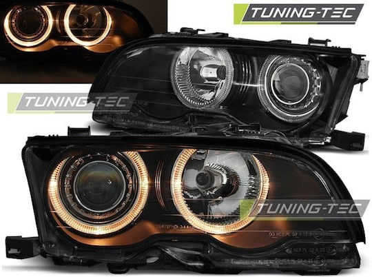 Φανάρια Angel Eyes Εμπρός Μαύρα Bmw E46 Coupe 01-03 Lpbm82