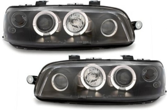 Car Bulbs Angel Eyes Front Fiat Punto 188 Black 2 Pieces Fkfs8029