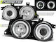 Φανάρια Angel Eyes Εμπρός Χρώμια Bmw Ε34 89-95 Lpbm50