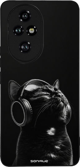 Калъф Sonique Men's Edition Honor 200 Pro 5g Audio Kitten Черен