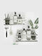 Set Raft de baie Montat pe perete Metalic 10.9x11.4x31cm Gri