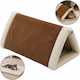 Self Heating Cat Bed Tunnel Mat 2 1 White Brown Sn23521 66