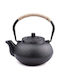 Yuk Asian Teapot with Filter Cast Iron Black 600ml
