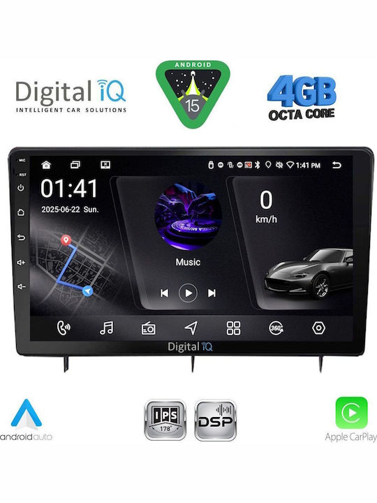 Digital IQ Sistem Audio Auto Pentru Honda Civic 2022-2026 Bluetooth USB Wi-Fi GPS Apple CarPlay Android Auto Cu Ecran Tactil 10"
