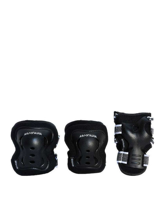 Athlopaidia Kinder Knieschützer für Roller Schwarze