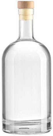 Yuk Glass Water Bottle with Transparent Cork Lid 100ml
