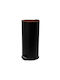 Estia Allure Metallic Waste Bin with Pedal Black 30lt