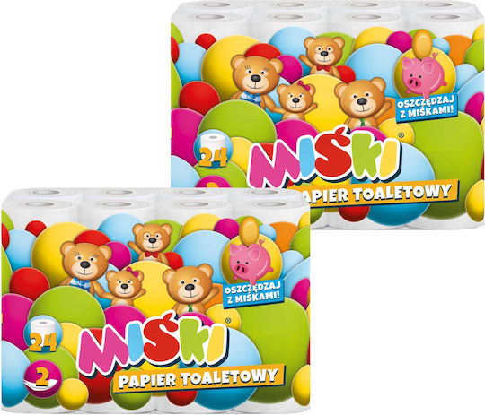 Private Label Tissue Toilet Paper 24 Rolls 2 Packs 5906142908028