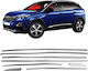 Stainless Steel Chrome Side Window Trim Strips Peugeot 3008 Suv 2016-2023