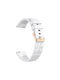 Silicone Strap Ocean Pattern Rose Gold Clasp Garmin Vivoactive 4S Vivomove 3S White