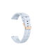 Silicone Strap Ocean Pattern Rose Gold Clasp Garmin Vivoactive 4S Vivomove 3S Light Blue