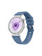 Silicone Strap Ocean Pattern Silver Clasp Garmin Vivoactive 4S Vivomove 3S Rock Blue