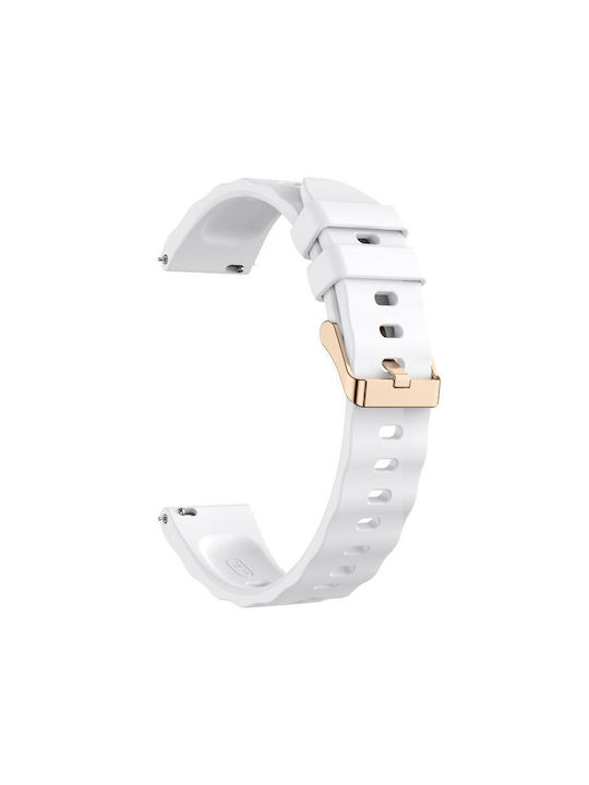 Curea din silicon Ocean Pattern Rose Gold Cârlig Xiaomi Watch S4 41mm Alb