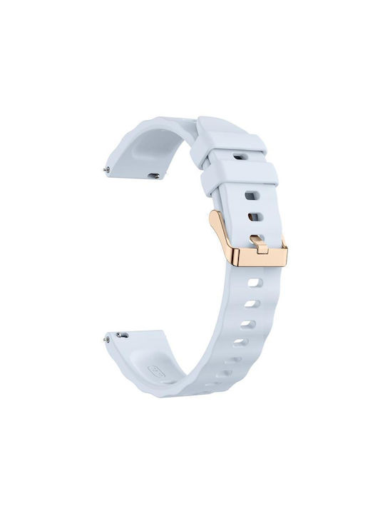 Silicone Strap Ocean Pattern Rose Gold Clasp Xiaomi Watch S4 41mm Light Blue