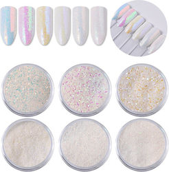 Σκόνες Aurora Glitter Mermaid Unicorn Sequins 3d Nail Art Super Shining Effect 6 Βαζάκια Σκόνες Aurora Glitter Mermaid Unicorn Sequins 3d Nail Art Super Shining Effect 6 Βαζάκια