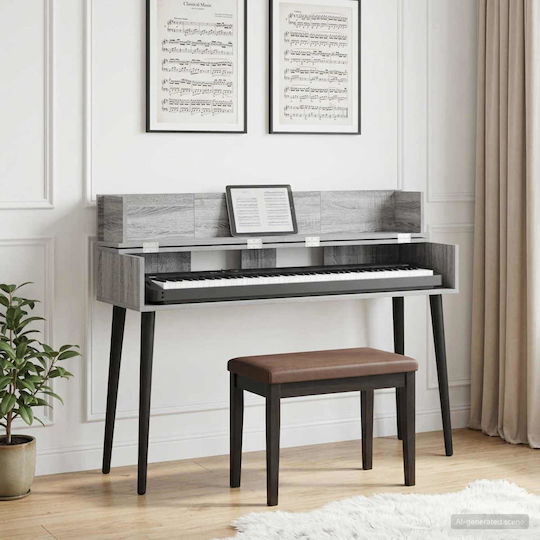 vidaXL Studio Möbel Graues Sonoma Schreibtisch 130 X 40 X 19,5 cm