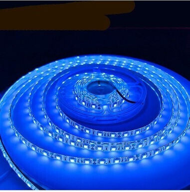Αδιάβροχη Ταινία LED 24V Μπλε Φως 5m Τύπου SMD5050 με Τροφοδοτικό