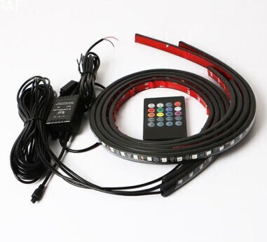 Bandă LED 12V RGB Lumină 1.5m cu Sursă de Alimentare și Telecomandă
