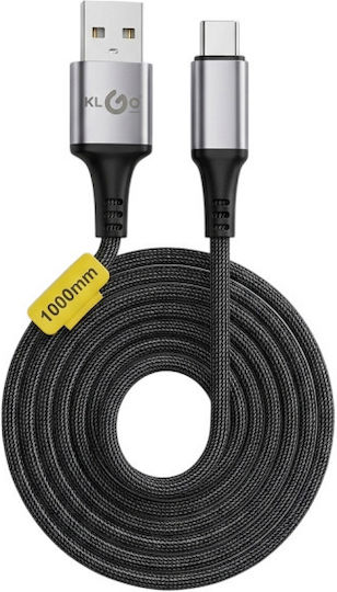 KLGO Cablu USB de Tip C Masculin - USB-A 60W 1m S-211