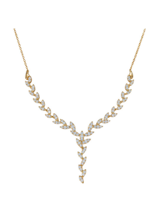 Velegrakis Halskette aus 9K Gold mit Zirkon