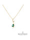 Velegrakis Halskette aus 9K Gold mit Zirkon