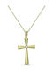 Ortaxidis Gold Cross 9K Double Sided with Chain