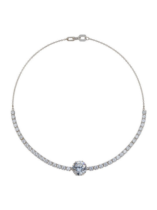 Velegrakis Women's Bracelet in 14K White Gold with Zircon