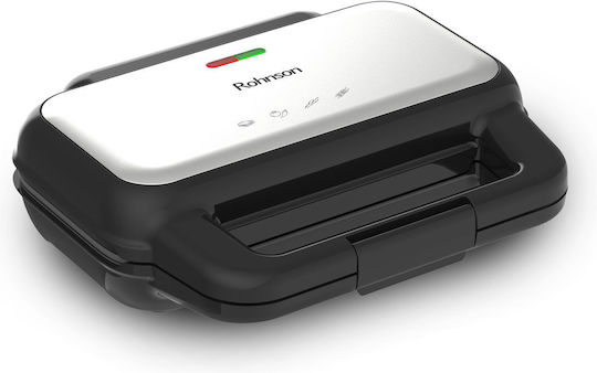 Rohnson Sandwich Maker for 2 Toasts 900W Black