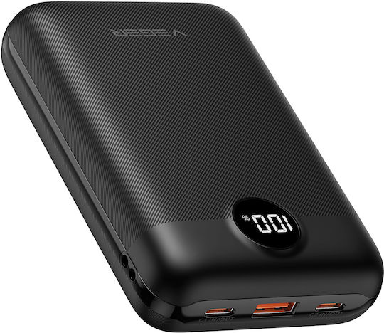 Veger S20 Baterie Externă 20000mAh 20W Cu Port USB-A Și 2 Porturi USB-C Încărcare Rapidă Negru