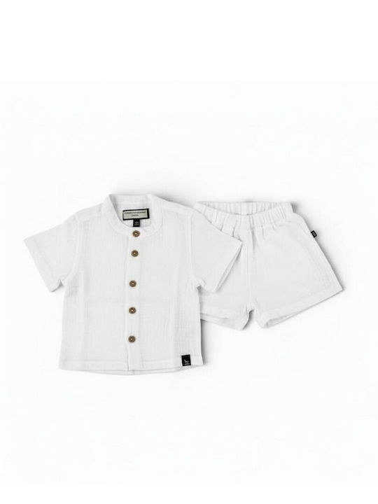 Kids Set with Shorts Summer 2 Pieces White
