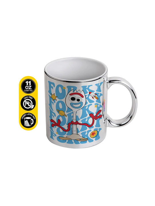 Koupakoupa Forky Ceramic Mug Silver 330ml