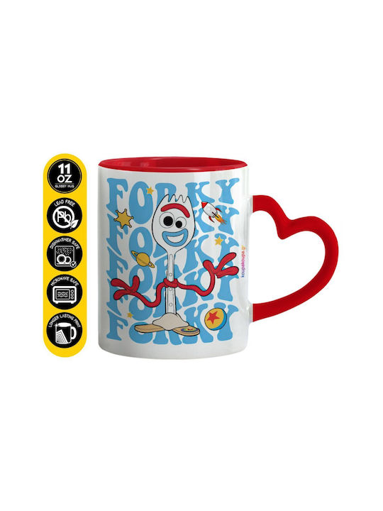 Koupakoupa Forky Ceramic Mug Red 330ml