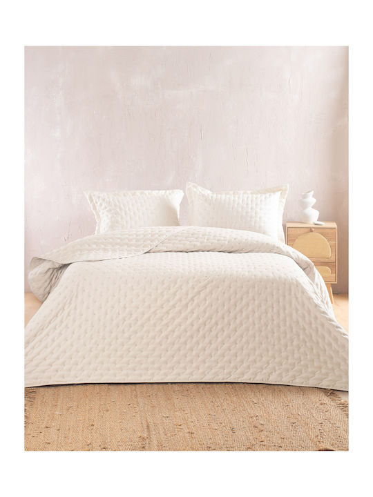 Rythmos Rythmos Coverlet Set Ecru Microsatin 240x260cm 2 Pieces