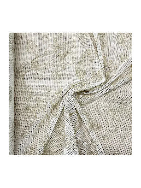 Daisy Breeze Dekorationsstoff mit Pro Meter Breite 150cm Off-White
