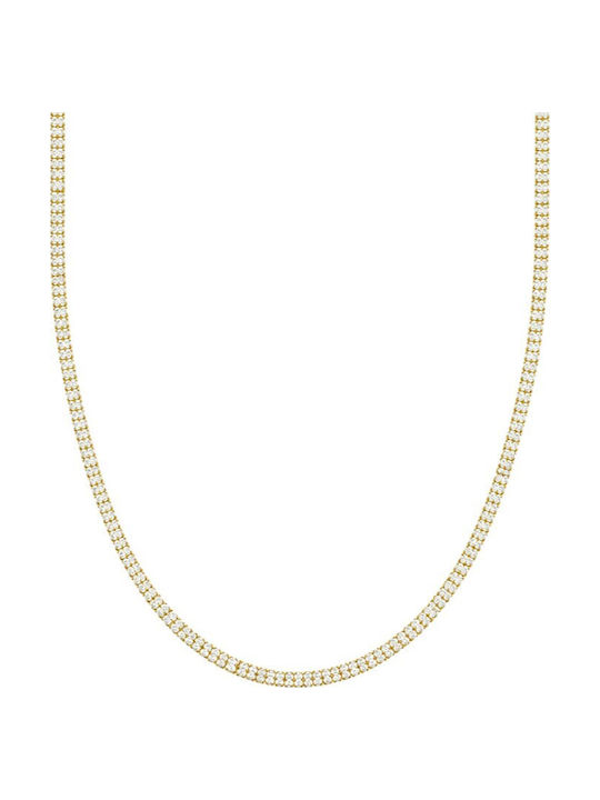Senzio Belibasakis Women's Gold Neck Chain 9K Length 42cm