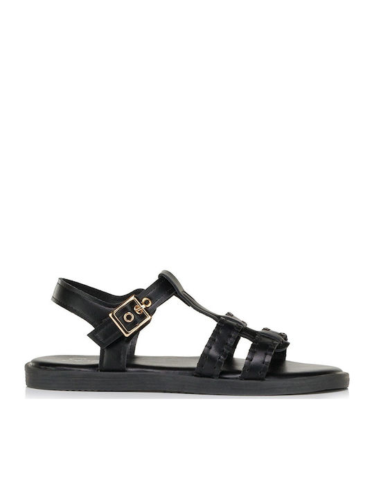 Simius Simius Damen Flache Sandalen Schwarz
