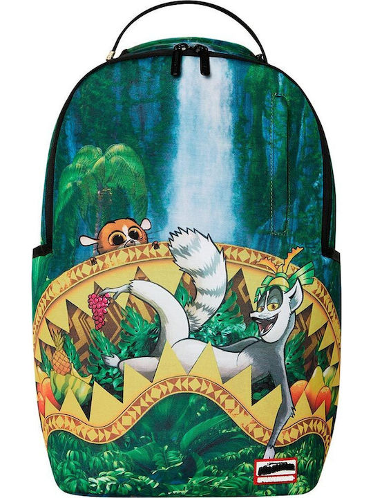 Sprayground Madagascar King Julien Chillin School Backpack Junior High-High School with Water Bottle Holder Multicolour 29 x 15 x 45cm