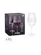 Koopman Set Glasses for White Wine made of Crystal Goblets Koopman 4 Pieces