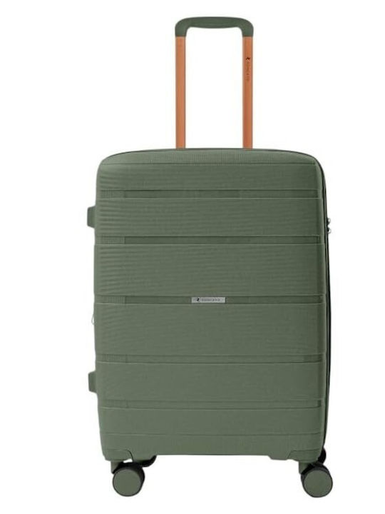 Ciak Roncato Large Hard Green Travel Suitcase Height 75cm