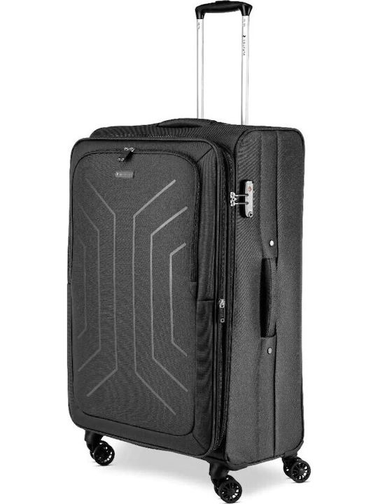 Ciak Roncato Large Travel Suitcase Black Height 78cm