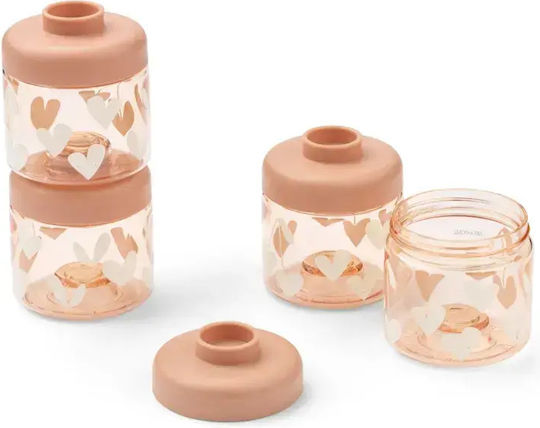 Liewood Plastic Kids' Dinner Set 0.1lt Sweethearts / Pale Tuscany 6 x 6cm