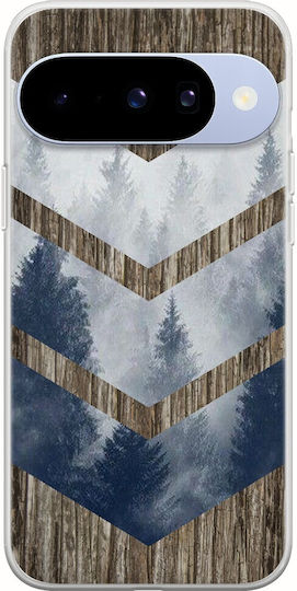 Chevron Wood Case Google Pixel 10 5g Flexible TPU Transparent Silicone