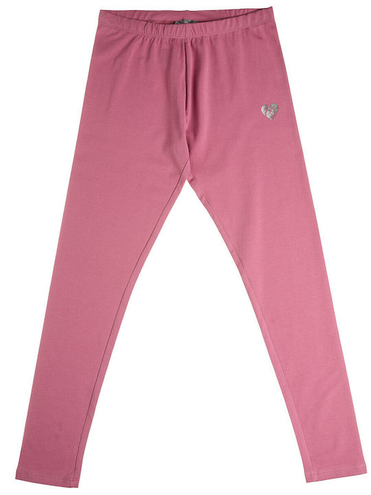 Kids Sports Long Pink Leggings