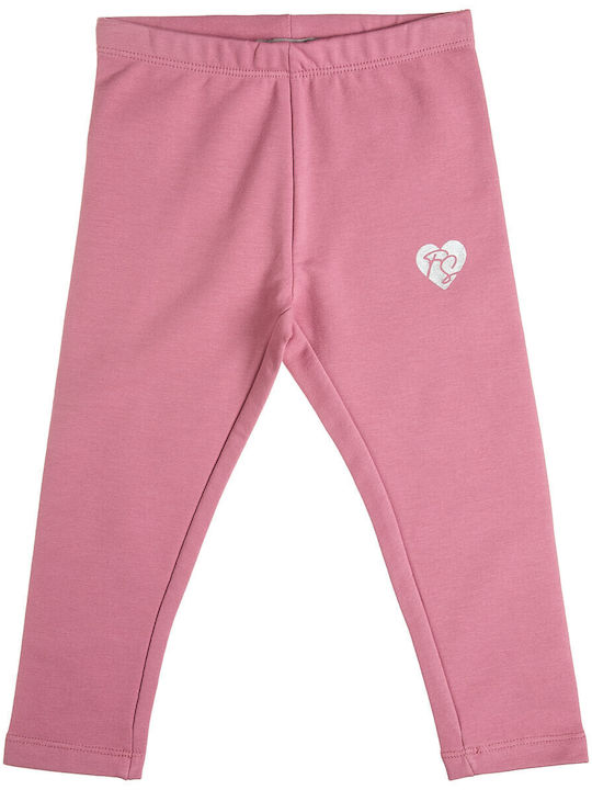 Kids Sports Long Pink Leggings