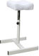 Wheeled White Footstool